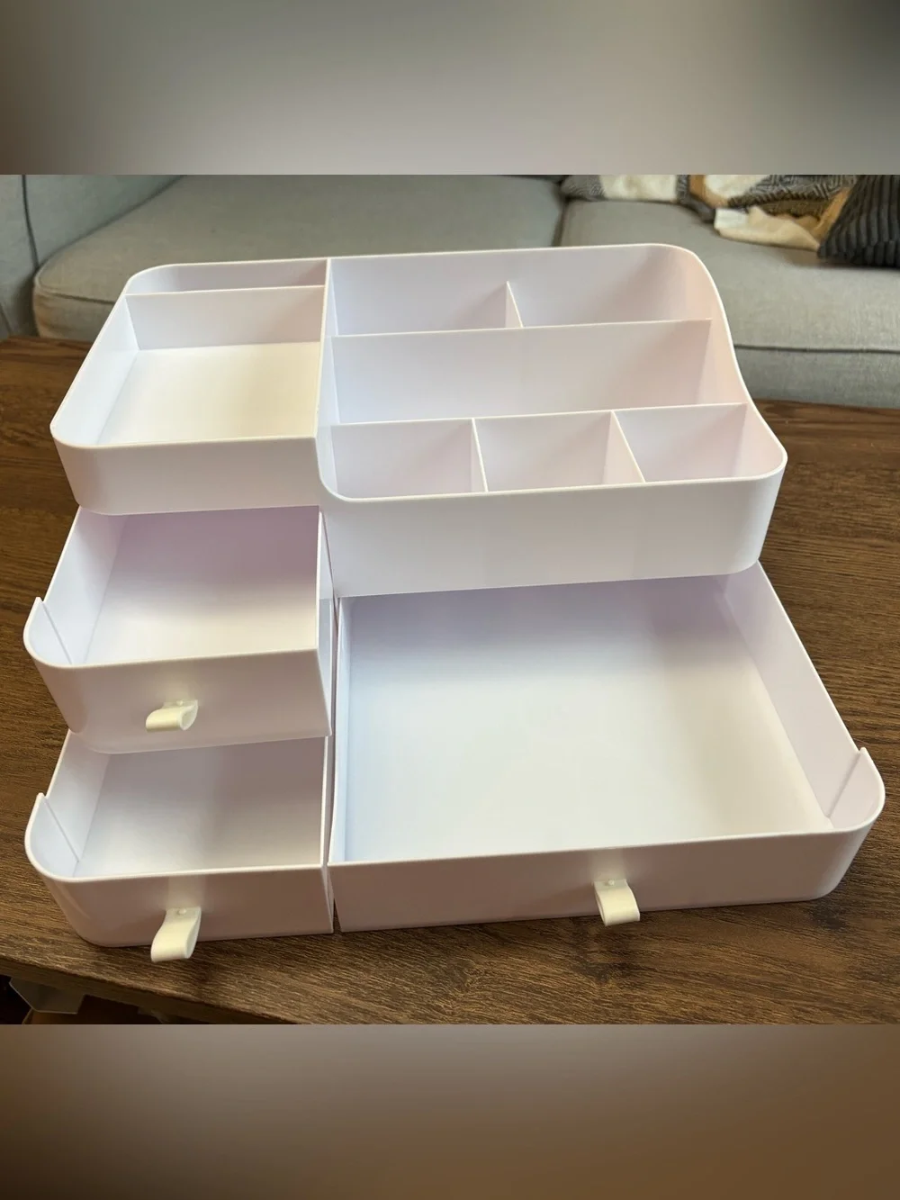 White Cosmetic & Desk Organizer with Drawers